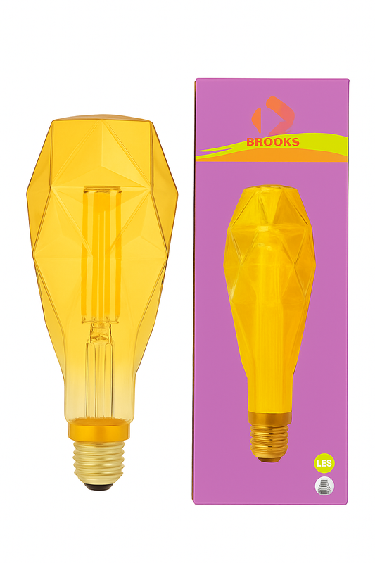 BROOKS LED Geometric Vintage Bulb – 220-240V Decorative Energy Saving Light