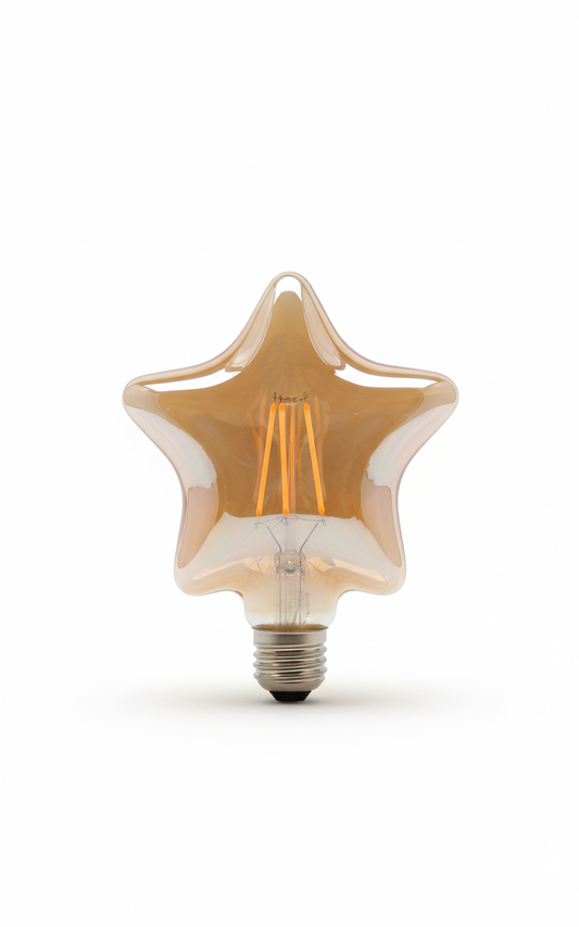 Star-Shaped Amber LED Bulb