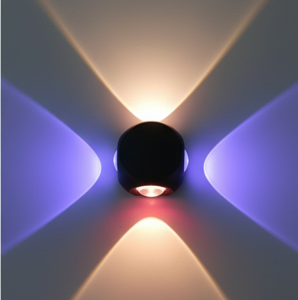 Modern LED Wall Sconce Light – 4-Way Beam Design