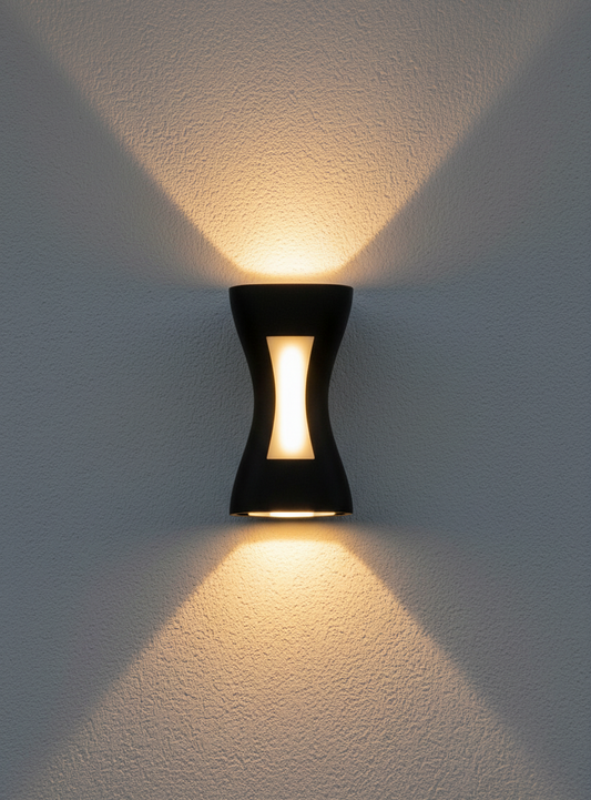 Contemporary LED Hourglass Wall Light – Up & Down Dual Beam Sconce