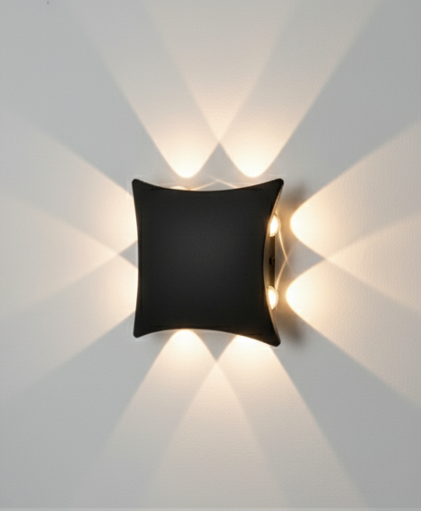 Modern Square LED Wall Sconce – Soft Glow with Unique Light Projection