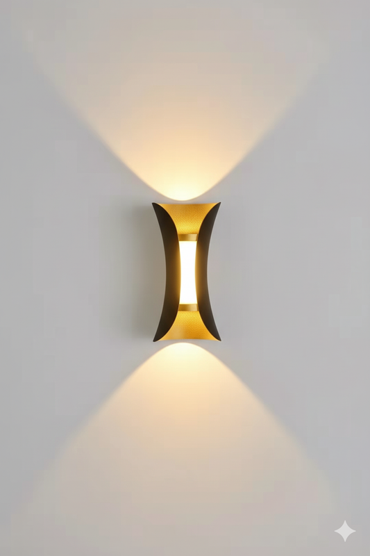 Modern Indoor/Outdoor Hourglass Wall Sconce