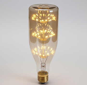 Amber T-Shape Firework LED Bulb | Decorative | E27 Base