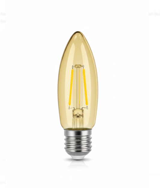 BROOKS LED Vintage Edison Filament Bulb – 220-240V Energy Saving | Gold , Silver| (2)