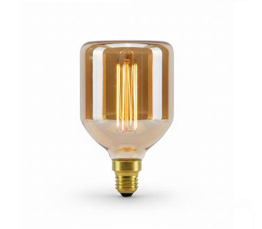 Industrial Chic: Amber LED Tube Filament Bulb | E27 | Statement Lighting