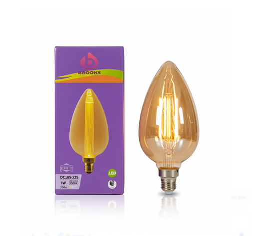 Create a Cozy Glow with the Brooks Amber Decorative LED Bulb
