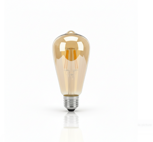 Brooks ST64 LED Filament Bulb | 90% Energy Saving | E27 Base