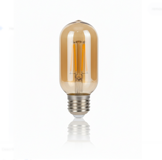 Brooks T-Shape LED Filament Bulb | Amber Glass | E27 Base