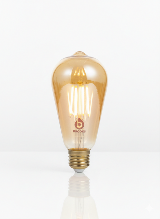BROOKS Vintage LED Filament Bulb – 220-240V Energy Saving Light