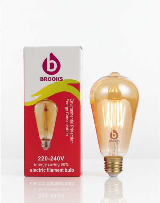 BROOKS Vintage LED Filament Bulb – 220-240V Energy Saving Light