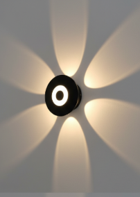 Modern Radial LED Wall Sconce with Center Ring Light