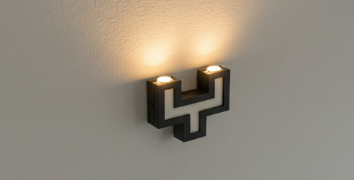Geometric Maze LED Wall Sconce - Up Lighting