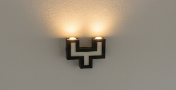 Geometric Maze LED Wall Sconce - Up Lighting