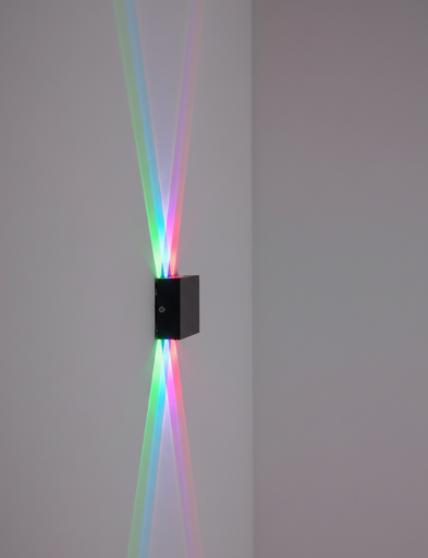 RGB Color-Changing LED Wall Sconce with X-Beam Effect