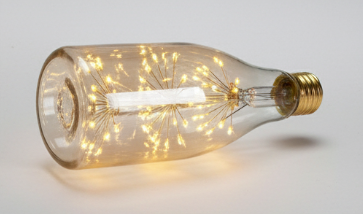 Amber T-Shape Firework LED Bulb | Decorative | E27 Base